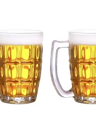 Heavy Base Beer Glass 400 ML Set of 2